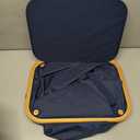 LONBET Laundry Basket with Lid, Made from Breathable Fabric | Aesthetic Clothes Hampers for Laundry with Side Handles & Sturdy Bamboo Frame (26 Gallons - Single, Blue)