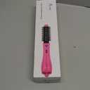 Aima Beauty One Step Hair Dryer & Volumizing Hot Air Brush, Ceramic Straightener Brush, Curler & Hot Comb 4 in 1 Salon Ionic Hair Brush, Rose Pink