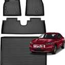 Jenofa-Floor Mats for Ford Mustang Mach E 2021-2025 Cargo Mat Car Mats for Mustang Mach-E All Weather Floor Liner Custom Fit Automotive Non-Slip Waterproof High Edge Protection Full Set Accessories