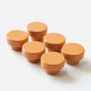 CUT & PACK Wooden Cabinet Knobs 6 Pack, Round Drawer Knobs for Dressers and Cabinets, 1-9/16 in (40 mm), Furniture Hardware with Screws Included | Sand