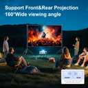 120 inch Projector Screen with Stand,HUANYINGBJB Indoor Projection Screen, Portable 16:9 4K HD Rear Front Movie Screen with Carry Bag for Theater Backyard Movie Night,Cinema School, Churches