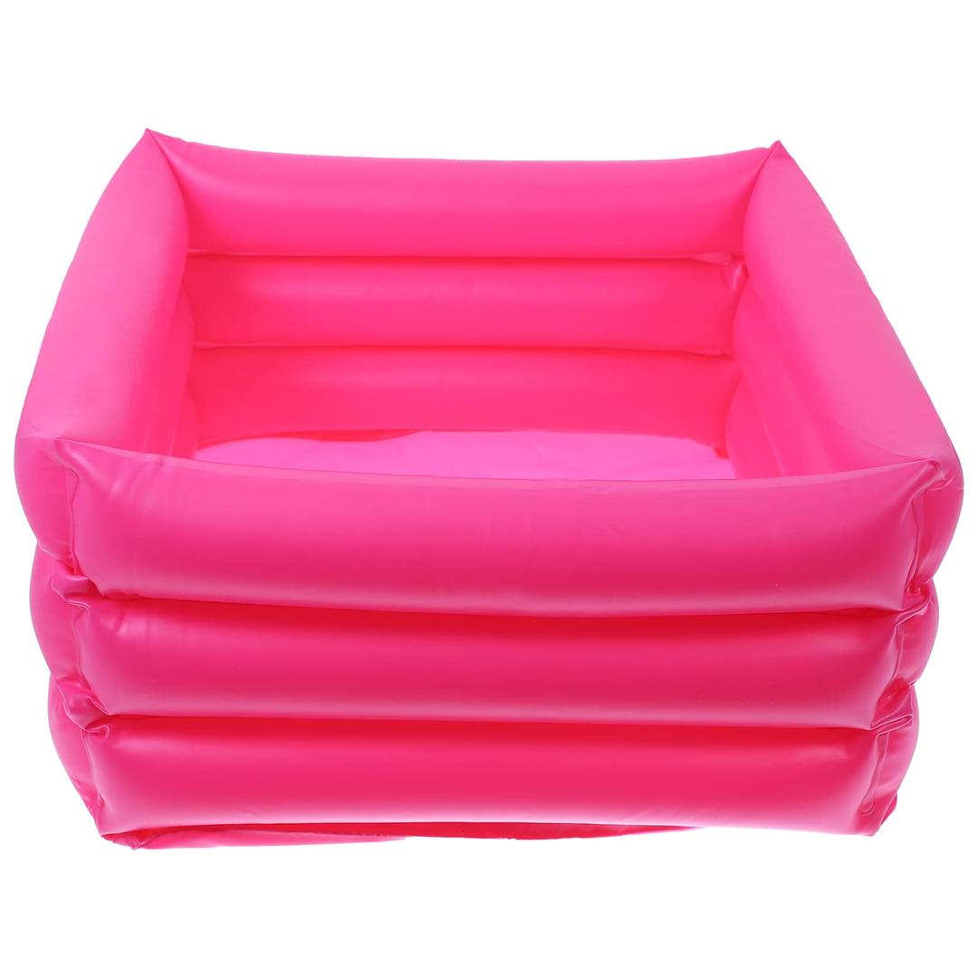 Inflatable Foot Bath Tub: Foot Bath Basin Portable Water Bucket for Soaking Feet Travel Camping Outdoor Washing Vegetables (Random Bottom Pattern)4Packs