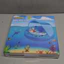 Baby Pool Float with Canopy UPF50+ Sun Protection, Inflatable Kids Pool Floats with Toy Play Console for Baby 6-36 Months, Infant Swimming Float with Adjustable Safety Seat for Boys Girls (Blue)