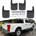 Mud Flaps Guards for 2017-2025 Ford F250/F350 Super Duty w/Single Rear Wheels & w/o OEM Fender Flares, Front & Rear Splash Guards for Pickup Trucks 4PCS