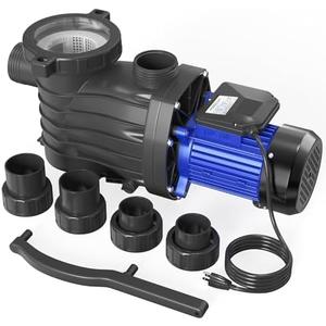 FONDGARI Pool Pump In/Above Ground, 3 HP, 7449GPH, 220V, Powerful Energy Saving Swimming Pool Pump with 1.5" & 2.0'' Inlet/Outlet & Strainer Basket. (3HP+220V)