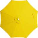 JEAREY 9 ft Patio Umbrella Replacement Canopy for 8 Ribs, Table Market Yard Umbrella Replacement Top Cover-Yellow (Canopy Only)