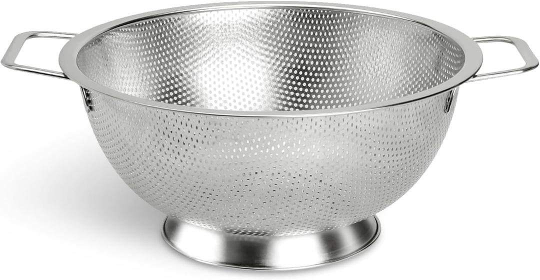 Kaishun Colander Stainless Steel 3-Quart, Kitchen Strainer for Pasta, Fruits Vegetables, Dishwasher Safe