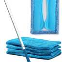 Rejuvenate Microfiber Sweeper Pads, Fit Swiffer Sweeper Mops for A Sustainable Alternative to Disposable Cleaning Pads, Trap Dirt, Dust and Hair and Remove Dirt and Grime, 5 Count