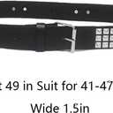 Skull Belt Punk Rock Waist Belt with Rhinestone Buckle and Rivets for Men and Women 