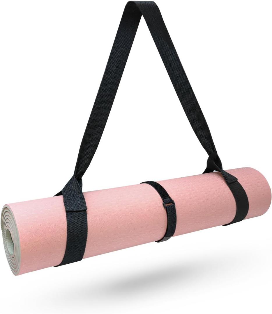 Yoga Mat Carrier, Premium Yoga Strap for Carrying Yoga Mats with Adjustable Hook and Loop Strap, Suitable for Carrying Most Sizes of Yoga Mats, Free Your Hands, Soft and Durable
