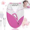 Epilator for Women, Smooth Glide Facial Hair Remover for with 2 Speed & LED Light, Electric Epilator for Women Facial Hair Removal Suitable for Face, Bikini Areas, Underarms, Arms, Legs