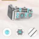 Wearlizer Compatible with Apple Watch Band 38/40/41/42/44/45/49mm Women, Boho Handmade Turquoise Beaded Elastic Stretch Bracelet For iWatch Series 11 10 9 8 7 6 5 4 3 SE/Ultra 3 2 1