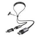 WSKEN 2 in 1 USB C to USB C/Lightning Cable - 100W PD Fast Charging with Creative Massager Design, 4.5FT Type C Cable for iPhone Samsung Google Switch MacBook iPad Tablet