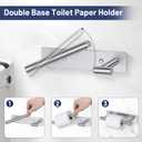 Lairuier Self Adhesive Bathroom Hardware Set, Includes Towel Bar, Toilet Paper Holder and 2 Towel Hooks, Brushed Nickel Bathroom Hardware Accessories, Towel Racks for Bathroom, Kitchen, Washroom