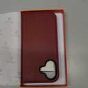 SHIELDON Genuine Leather 2 in 1 Wallet Case for iPhone 17 6.3-inch 2025 | Detachable | Wireless Charging | RFID Blocking Card Slot | Kickstand | Shockproof | Magnetic Cover | Wine Red