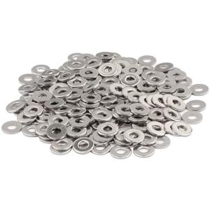 LordHardware 6# Flat Washers OD 3/8'' 304 Stainless Steel Washers SAE Metal Washers,Pack of 200