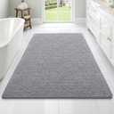 OLANLY Bathroom Rugs 70x46, Extra Soft Absorbent Chenille Bath Rugs, Rubber Backing Quick Dry, Machine Washable Bath Mats for Bathroom Floor, Tub and Shower, Home Decor Accessories, Grey