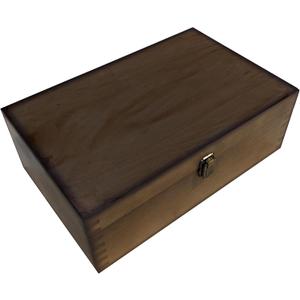 Stained Wooden Keepsake Box, Large Memory Box for Keepsakes, Decorative Storage Box for Memories, Jewelry, & Photos, Memorial Boxes for Men & Women