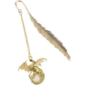 Fourth Wing Dragon Bookmarks - Fantasy Glow in The Dark Cool Feather Book Marks Reading Women Men Merch Metal Gold Page Markers Gifts for Novel Lovers Fans Boys Kid Bookish School Birthday