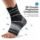 PAPLUS 6 Pairs Plantar Fasciitis Socks for Men & Women, Ankle Brace Compression Socks with Arch Support for Achilles Tendonitis, Heel Pain, Swelling & Arthritis Relief, Black, Gray, White, X-Large