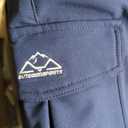 OutdoorsSports Men's Cargo Hiking Pants, Water-Resistant Outdoor Trousers, Navy Blue, Size 32