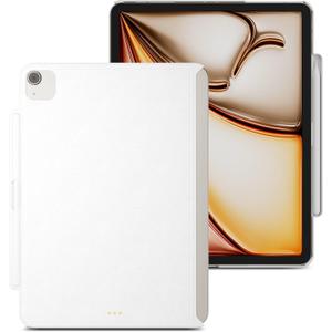 MAGEASY CoverBuddy for M3/M2 iPad Air 11 (2024-2025) - iPad Air Case Compatible with Magic Keyboard, Enhanced Thickness & Heat Dissipation, with Pencil Holder - White (5.0 Leather)