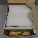 Remerry 12 Pcs 2.5 Inch Mini Succulent Pots with Bamboo Tray White Ceramic Pots Color Your Own DIY Small Planters Containers for Flower Cactus with Drainage Hole for Plant Lover