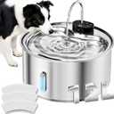 Cordless Dog Water Fountain,12L/3.2 Gal Battery Operated Automatic Pet Water Dispenser with Infrared Sensor, Stainless Steel Water Bowl for Large Dogs & Multi-Pets, 3 Modes(3 Filters)