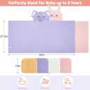 6 PCS Toddler Bath Towel Set for Boy Girl 0-5 Year, 2 PCS Thick Absorbent Hooded Baby Bath Towels Large 55" x 27.5" & 4 PCS Washcloths, Ultra Soft Gifts for Infant, Toddler, Kids, Rabbit & Elephant, 27.5 x 55in
