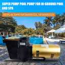 W3SP2610X152S 1.5 HP Inground Pool Pump 220V-230v 2-Speed,Dual-Speed Super Pool Pump Compatible With Hayward In-Ground Swimming Pools and Spas SP2610X152S