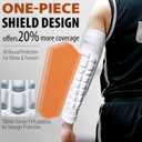 Frelaxy Padded Elbow Forearm Sleeves 2 Pack Compression Crashproof Arm Pads for Football Basketball Volleyball Soccer