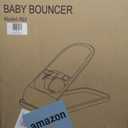 Baby Bouncer - Portable Bouncer Seat for Babies, Ergonomic Design Baby Bouncy Seats Infant with Wood Grain Base Natural Vibrations, Grey