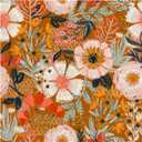 HAOKHOME Boho Peel and Stick Wallpaper Floral Wall Paper Removable for Bedroom Orange/Pink/Orange Contact Paper 17.3in x 9.8ft