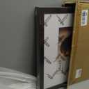 FinalFind 16x20 Picture Frame with Mat for 11x14 Set of 3, Drak Brown Wood Grain 16x20 Frames for Horizontal & Vertical Wall Mounting (3 Pack,Walnut)