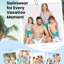 PATPAT Family Matching Swimsuits Swimwear: Mommy and Me Striped Spliced One-Piece Matching Swimsuits Set