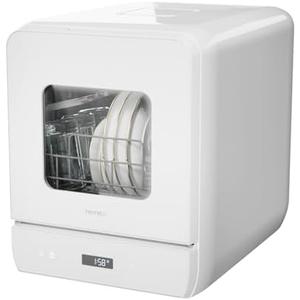 Hermitlux Countertop Dishwasher, 6 Wash Programs Slim Size Portable Dishwasher