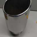 Exhaust Tip 4" Inlet 6" Outlet 12" Long, High Performance Stainless Steel, Rustproof Polished Finish, Rolled Angle Cut, Bolt-On Diesel Tail Pipe, Universal for Car Truck