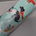 American Greetings Jumbo Reversible Christmas Wrapping Paper Roll, Puppy Dogs and Santa Paws Holiday Gift Wrap (175 sq. ft., 1 Extra Large Roll-30 in. x 70 ft.) Mint Green, Red, and White
