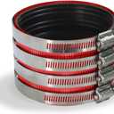 Supply Giant 37622CS No-Hub Coupling Heavy Duty Colored Shield, 4 inch, Red