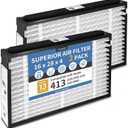 2-Pack 413 Replacement Filter Compatible with Aprilaire Whole House Air Purifier Models 1410 1610 2410 2416 3410 4400, 16x28x4 MERV 13 Furnace Filter