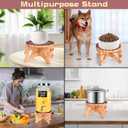 Drink Dispenser Stand, Beverage Dispenser Stand and Plant Stand, Fit Max 7.87 Inch Diameter of Glass Drink Dispenser, Plant Pot, Water Jugs, Water Pitcher and Containers, Natural Bamboo Wood