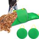 Leaf Collector with Extension Lawn Bags,Portable Pop Up Leaf Bag,Thickened Leafs Scoops,Reusable Yard Garden Bags for Leaves and Trash (2 Pack)