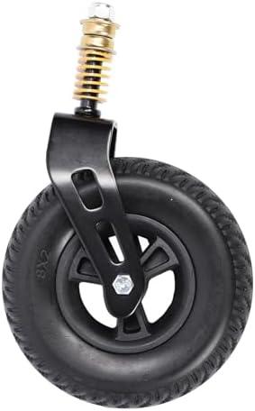 8 Inch Wheelchair Front Caster Wheel with Fork 120kg Capacity PU PVC Alloy Steel Solid Anti Slip Shock Absorbing Universal Fit for Wheelchairs Mobility Equipment