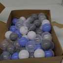 Pack of 100 Plastic Balls, 2.2 inches/5.5 cm, BPA Free Pit Balls Crush Proof Ocean Balls Phthalate Free for Boys Girls Toddlers Indoor Outdoor (Blue,Grey,White)