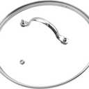 Antrader Tempered Glass Lid, 9.5Inch Cookware Glass Replacement Lid For Any Skillet/ Frying Pan/ Pot (Interior Diameter: 9.39inch, Exterior Diameter: 9.92inch)