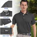 Mens Golf Shirt Short Sleeve Moisture Wicking Dry Fit Performance Solid Casual Pique Collared Golf Polo Shirts for Men (Medium, Dark Grey)
