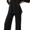 PATPAT Lounge Sets for Women Short Sleeve Pajama Set Soft Comfy Elastic Pjs 2 Piece Loungewear Outfits with Pockets, Medium 