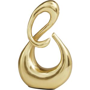 Deco 79 Aluminum Metal Abstract Decorative Sculpture Swirl Home Decor Statue, Accent Figurine 7" x 3" x 12", Gold