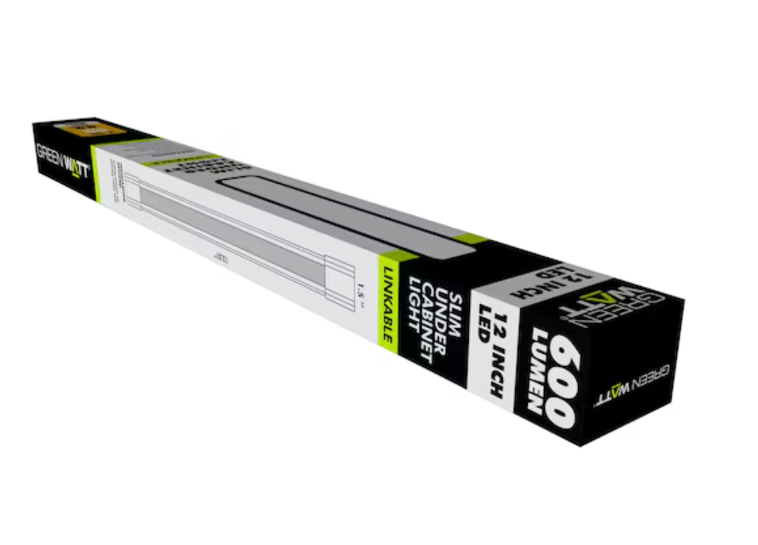 Green Watt 12-in Plug-in LED Under Cabinet Light Bar