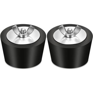 Honoson 2 Pcs 1.25 to 1.5 Inch Pool Winterizing Plugs PVC/steel Pipe Plugs Rubber Hole Stoppers for Swimming Pool Return Skimmer Winter Expansion with SS Screw, Stainless Steel Bolt, Heavy Duty Rubber